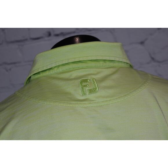 Footjoy Golf Polo Shirt Men Size XL Polyester Performance Green Hawks Ridge - Picture 1 of 7